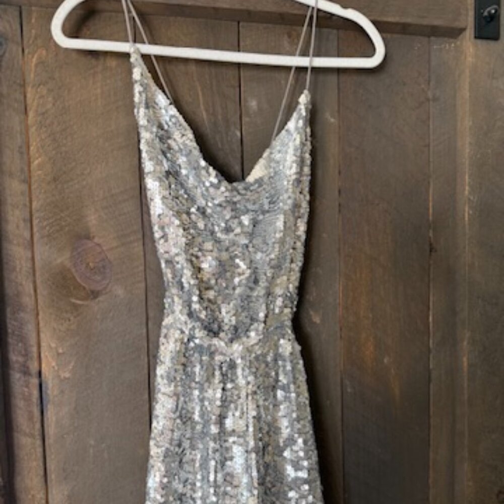 Free People Backless Sequin Mini Dress